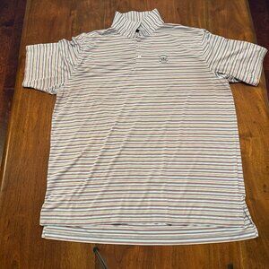 Red, White, and Blue Stipe Peter Millar Men's Summer Comfort Performance Polo